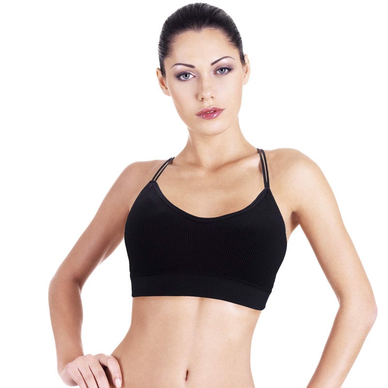 BQTQ 5 Pcs V Neck Tube Top Bra Padded Camisole Bra for Women Seamless Bralettes(XL) - Image 4